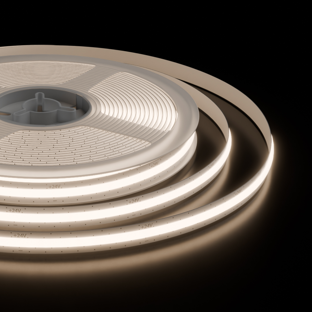 Светодиодная лента Apeyron 24В, 10 Вт/м, 700 лм/м,4000К, COB, 528 д/м, CRI90+, Free Cut, IP20, 5м 00-398