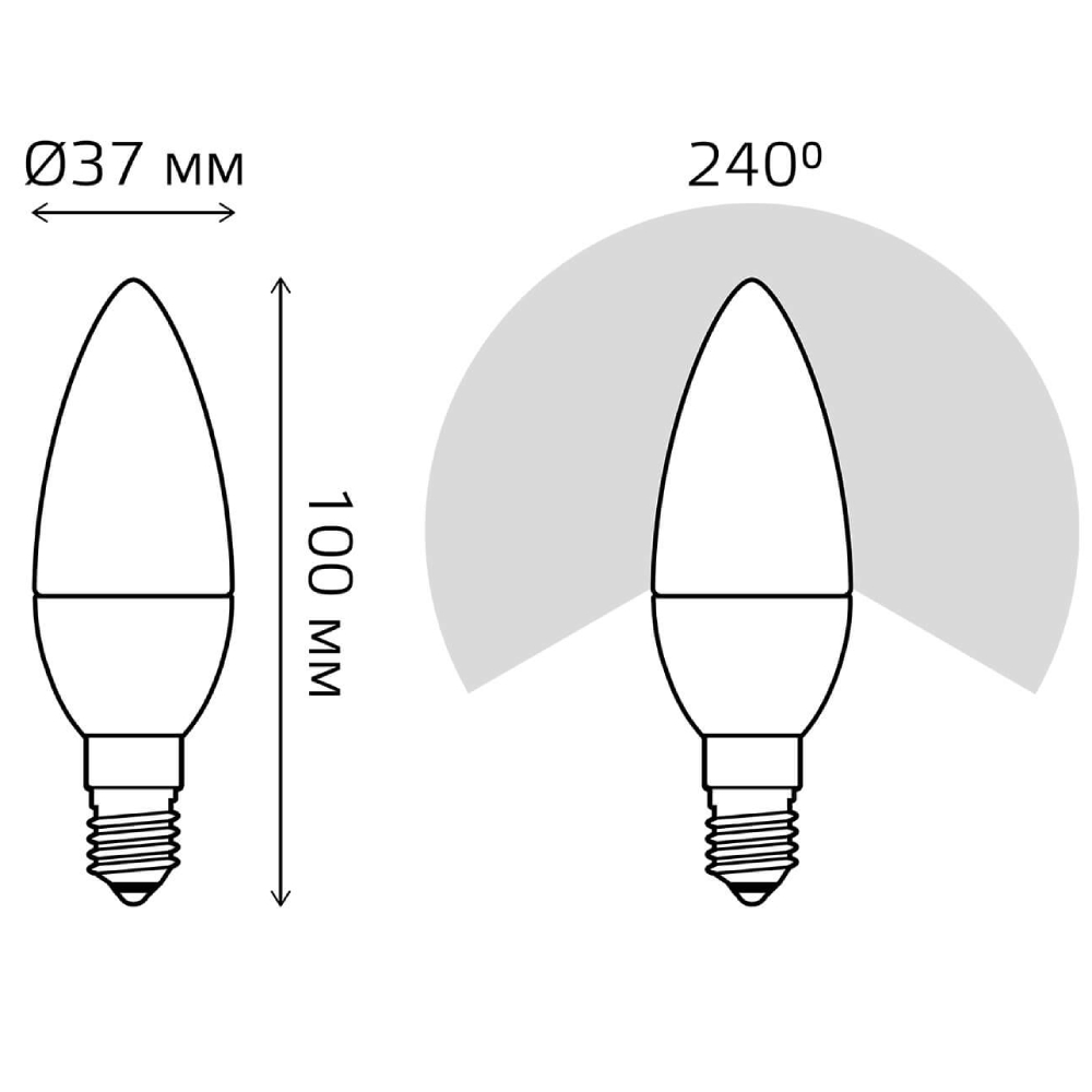 Лампа светодиодная Gauss Elementary E14 6W 4100K 33126T