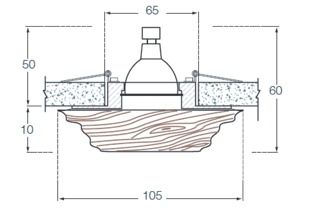 Накладка Donolux Downlight DL-002B-4