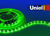 Светодиодная лента (04816) Uniel 14,4W/m 60LED/m 5050SMD зеленый 5M ULS-5050-60LED/m-10mm-IP20-DC12V-14,4W/m-5M-GREEN