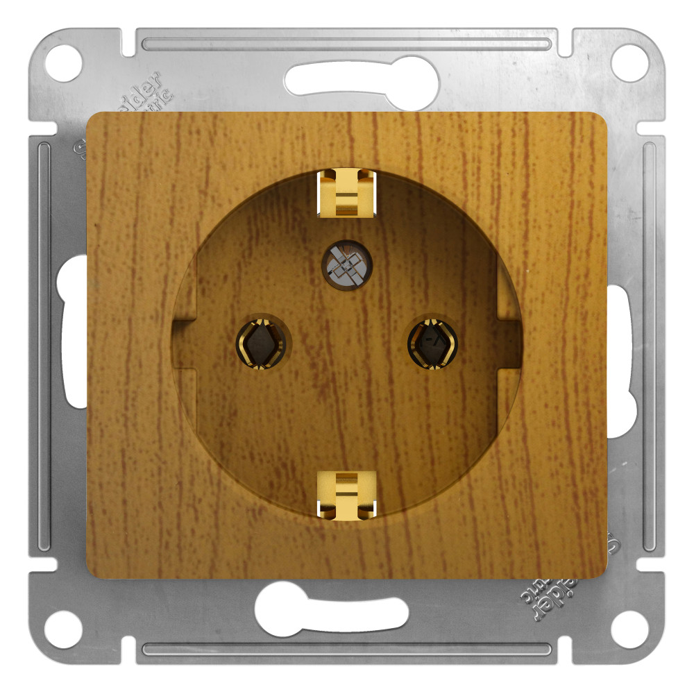 Розетка с/з Systeme Electric Glossa Дерево Дуб GSL000543