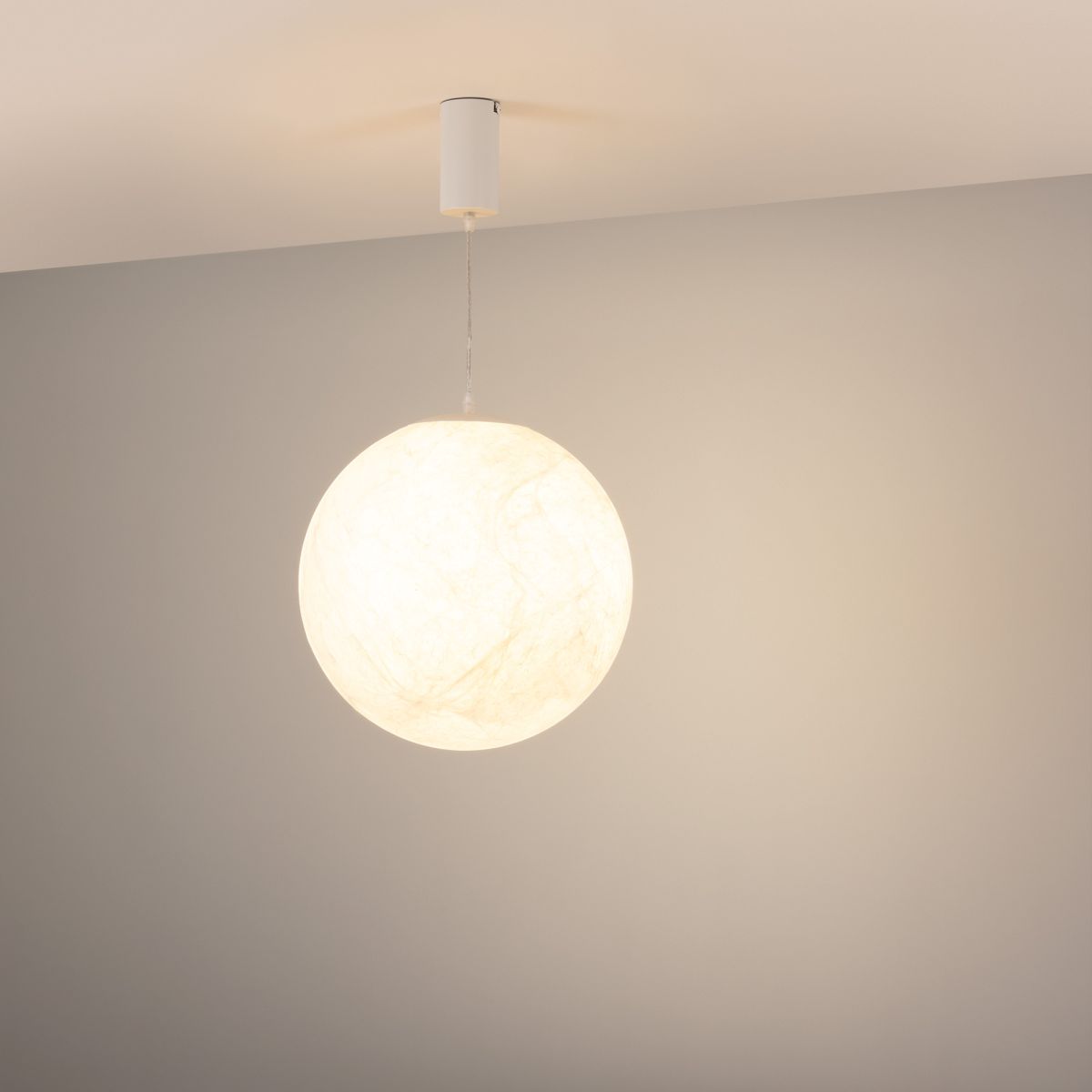 Подвесной светильник Arlight SP-SILKA-HANG-R400-12W Warm2700 (WH, 330 deg, 230V) (IP20, Натуральный шелк) 056880