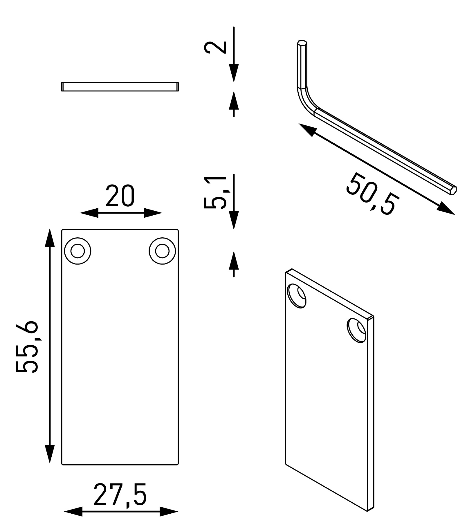 Комплект заглушек для накладного шинопровода Lumker SY-LINK-ECS-S1-BL 013581