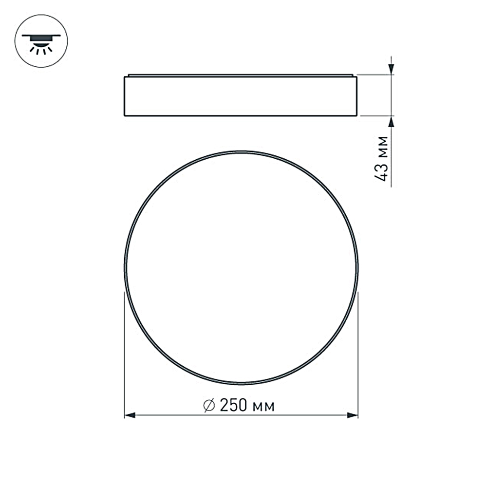 Накладной светильник Arlight SP-RONDO-250A-30W Warm White 022233