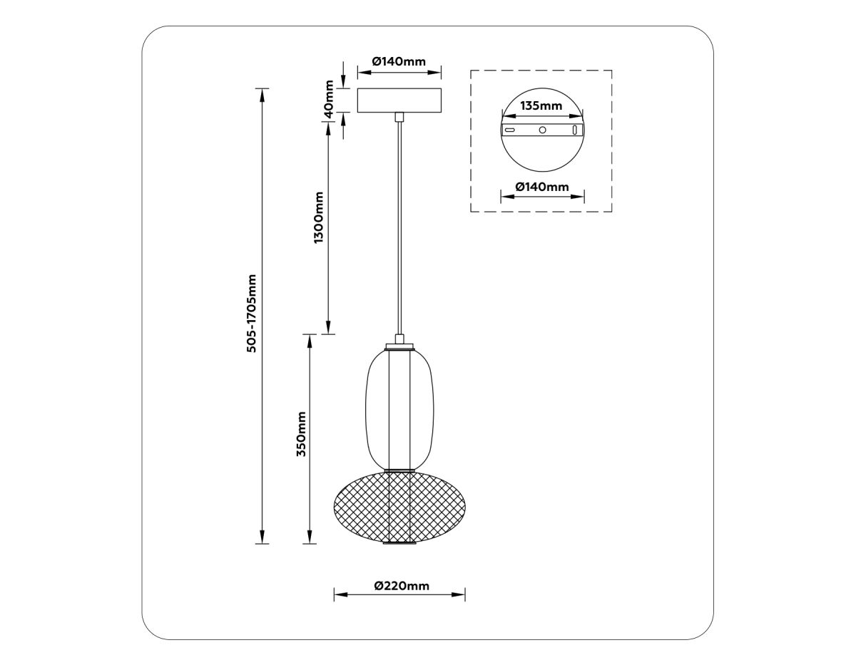 Подвесной светильник Ambrella Light High Light Modern LH11007
