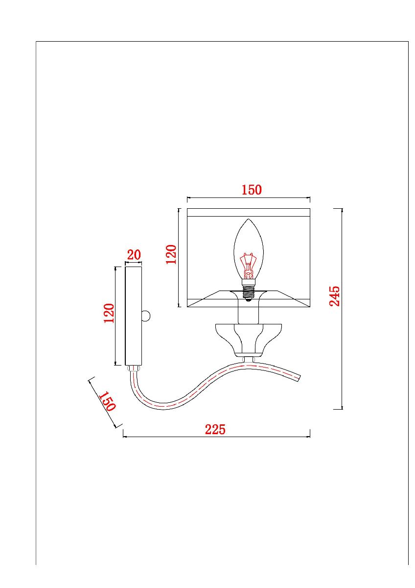 Бра Arte Lamp Alhena A4091AP-1CC