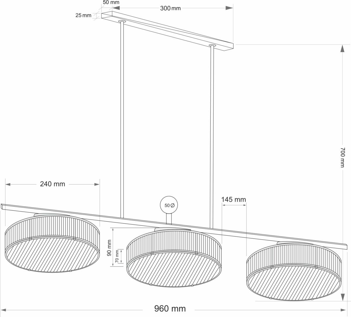 Подвесная люстра Kutek Lavone LAV-ZWL-6(Z)240