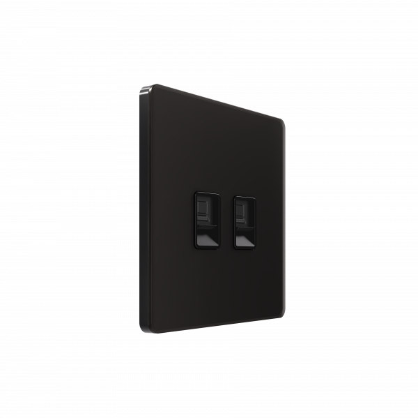 Розетка информационная RJ-45 кат.6 2-я Systeme Electric Systeme Infinity Полярная ночь FSE001088