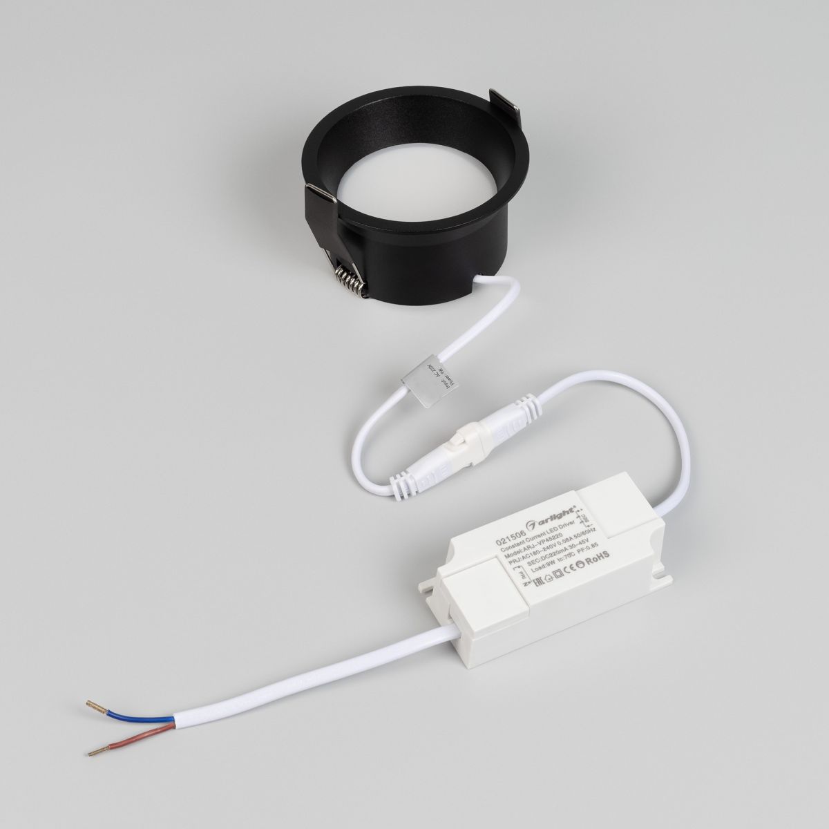 Встраиваемый светильник Arlight MS-BREEZE-BUILT-R82-9W Day4000 (BK, 80 deg, 230V) (IP20 Металл) 035610(1)