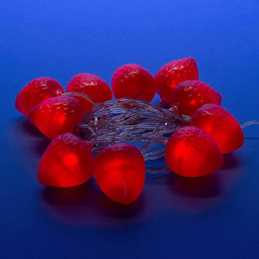 Светодиодная гирлянда Uniel Клубника (UL-00003394) красный ULD-S0400-010/STB/2AA Red IP20 Strawberry