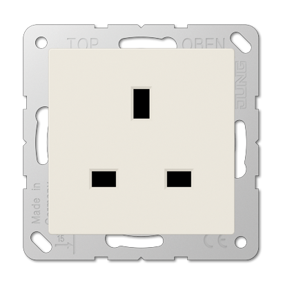 Розетка БС 2п+Е со шторками Jung A3521