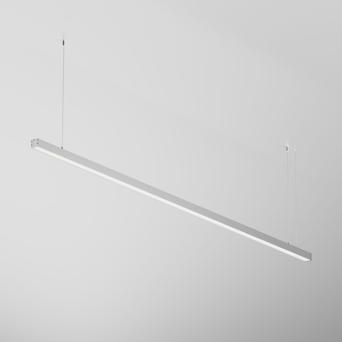 Линейный подвесной светильник Maytoni Technical 3000K 35x35 (Серебро, 2 м) LL312007