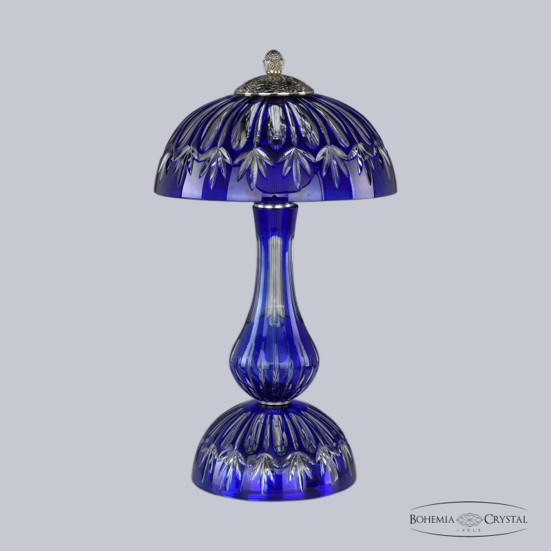 Настольная лампа Bohemia Ivele Crystal 1370L/3/25 Ni Clear-Blue/H-1I