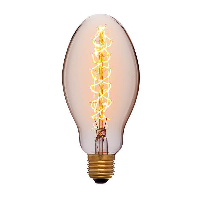 

Лампа накаливания E27 40W золотая 052-054