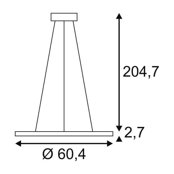Подвесной светодиодный светильник SLV Led Panel Round 1001346