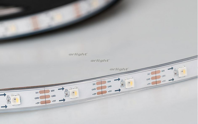 Светодиодная лента Arlight SPI 2-5000P-AM 5V RGB-White (5060,150 LED x1) 021834