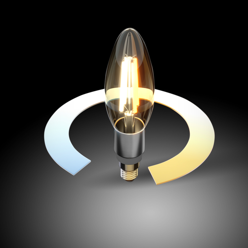 Умная светодиодная лампа Elektrostandard свеча прозрачная E14 5W 4200/6500/3300K 4690389174209