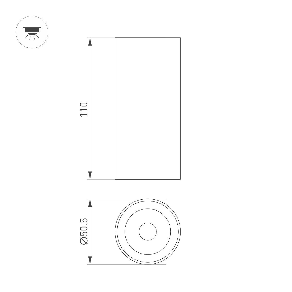 Накладной светильник Arlight SP-GABI-SURFACE-R50-9W Warm3000 052335