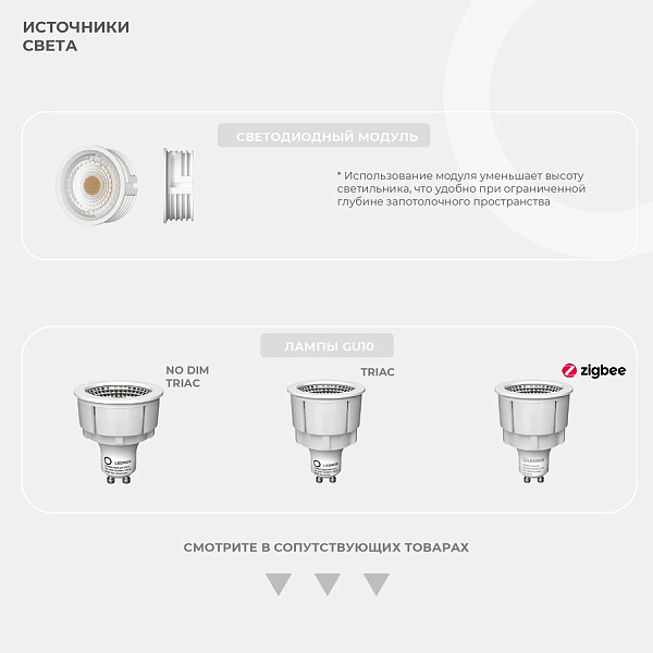 Встраиваемый гипсовый светильник Ledron LUMI SQ1 112x112 D80 MR16 00000019470