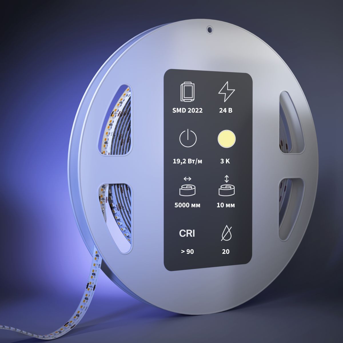 Светодиодная лента Maytoni Led Strip 24В 2022 19,2Вт/м 3000К 5м IP 20 201271