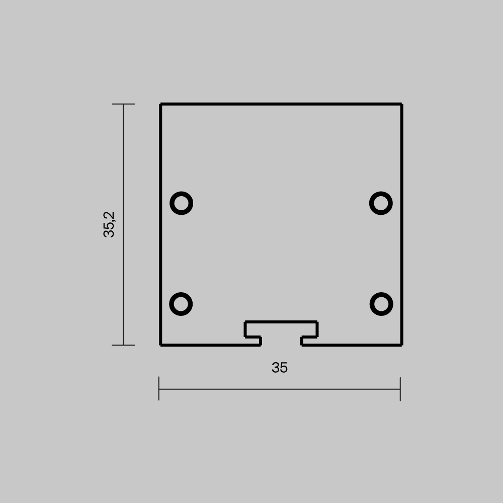 Комплект заглушек для профиля 35×35 2шт Maytoni Led Strip ALM-3535BT-B-EC 642038