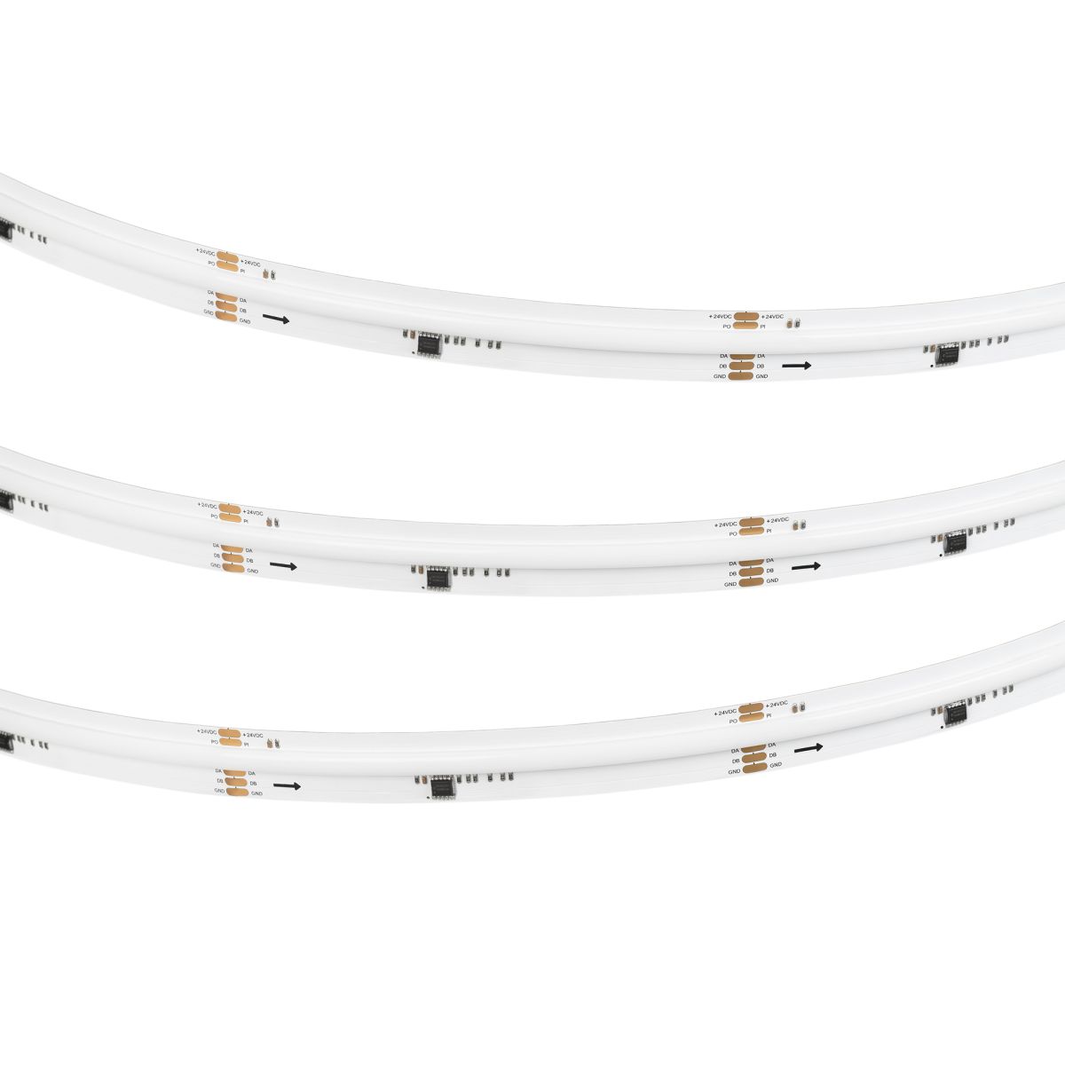 Светодиодная лента DMX-COB-X1008-18mm 24V RGB-PX126 (11 W/m, IP20, CSP, 5m) 062128