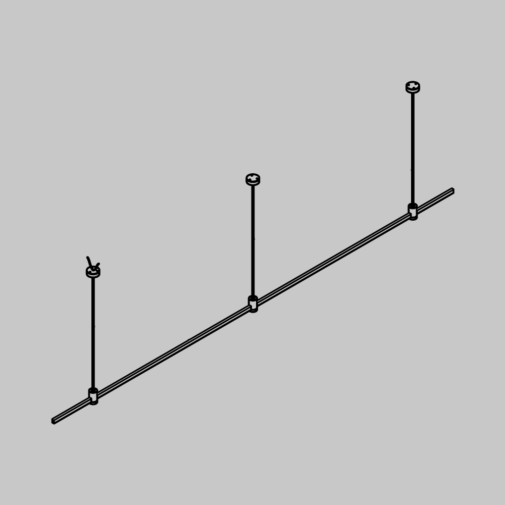 Основание на тросовых подвесах Hang для трековых светильников Maytoni Technical Flarity TFC-Flar-H03-PT