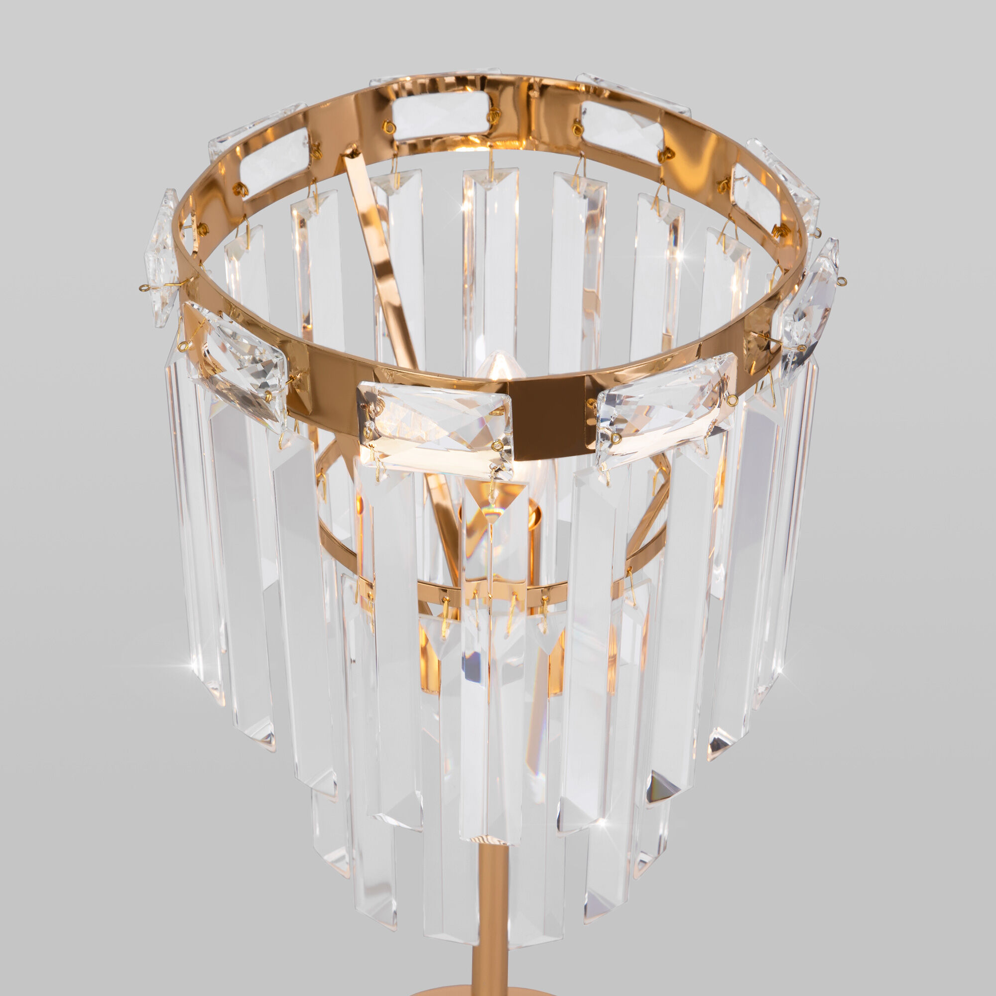 Настольная лампа Eurosvet Elegante 01136/1 золото/прозрачный хрусталь Strotskis a060648 в Москве
