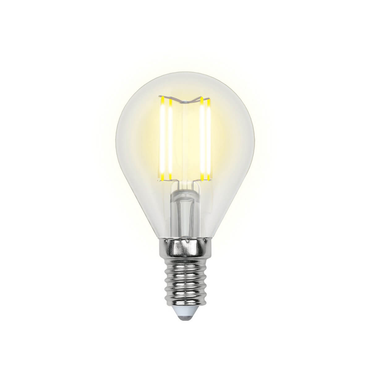Лампа светодиодная филаментная (UL-00003296) Uniel E14 7,5W 4000K прозрачная LED-CW35-7,5W/NW/E14/CL GLA01TR