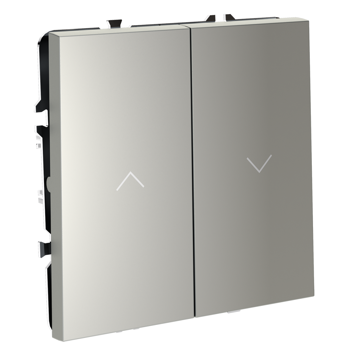 Выключатель встраиваемый Voltum S70 для жалюзи 10А, (сталь) VLS020705