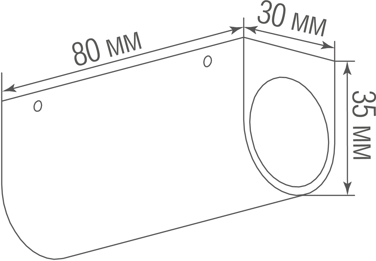 Горизонтальное накладное крепление Donolux Light Wave Surface mount 80HB