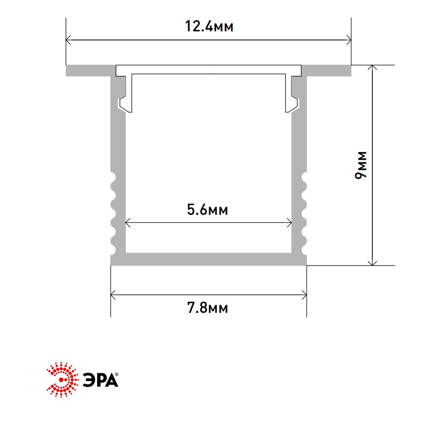 Комплект с врезным анодированным профилем Эра 1209 Б0062777