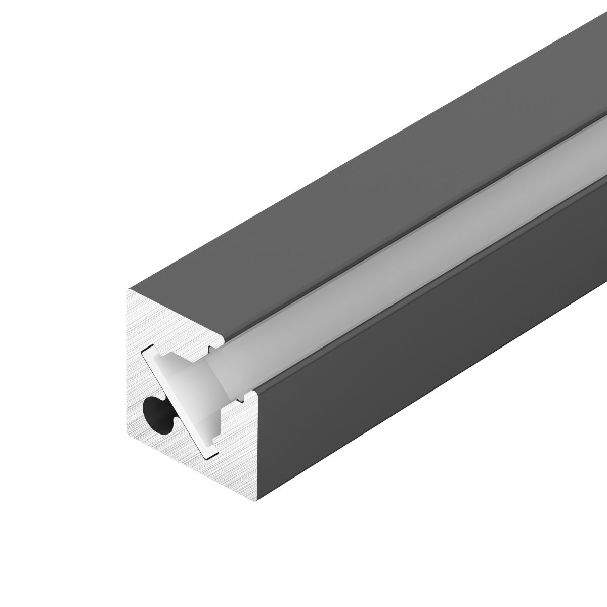 Профиль с экраном Arlight SL-KANT-H10-SQUARE-2000 IRON GREY (Алюминий+пластик) 055325