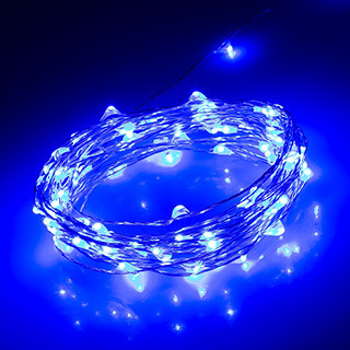 Уличная светодиодная гирлянда Arlight нить Роса 12V синий WR-5000-1608-100LED Blue 030212