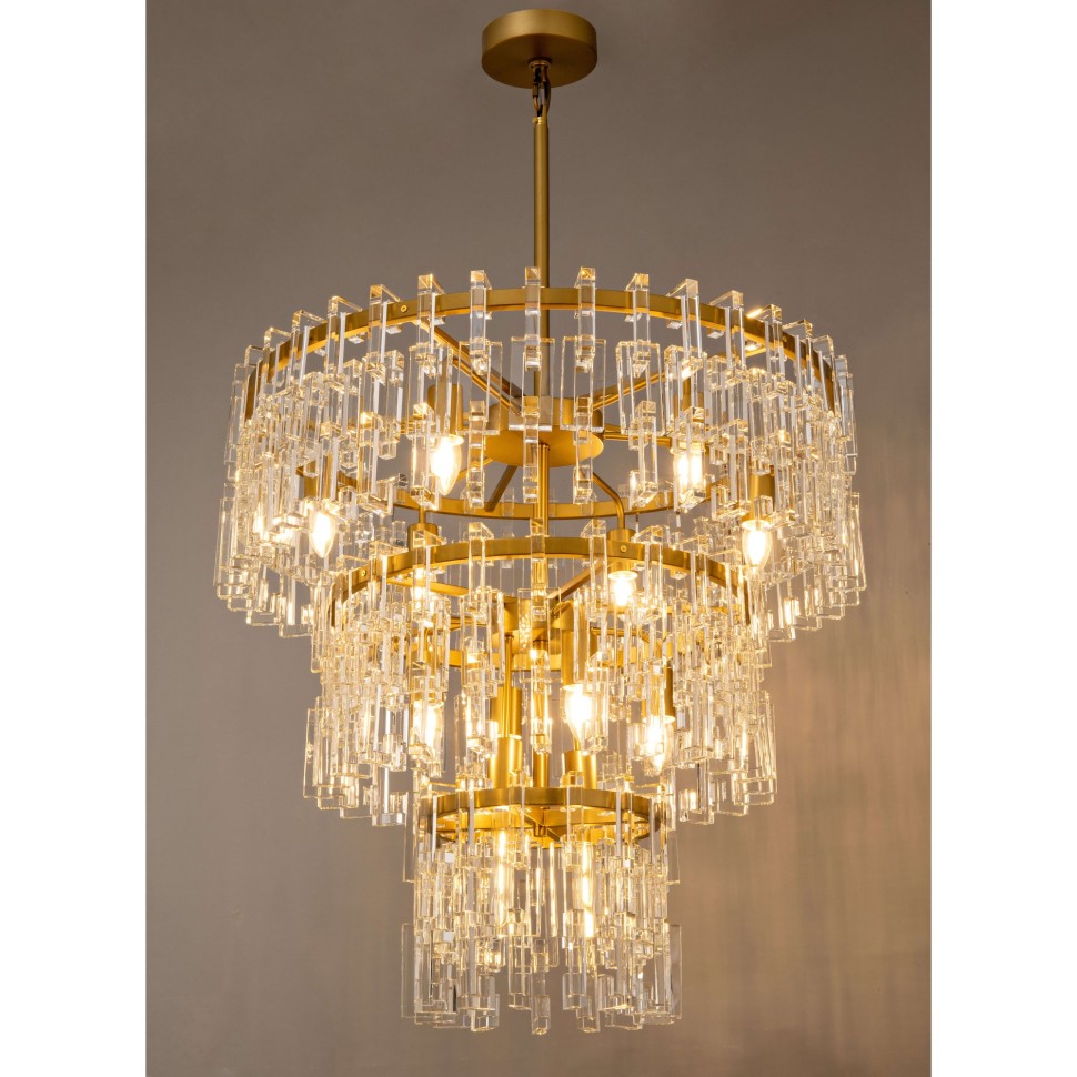 Подвесная люстра Ilamp Rockefeller 6355-750 BRASS