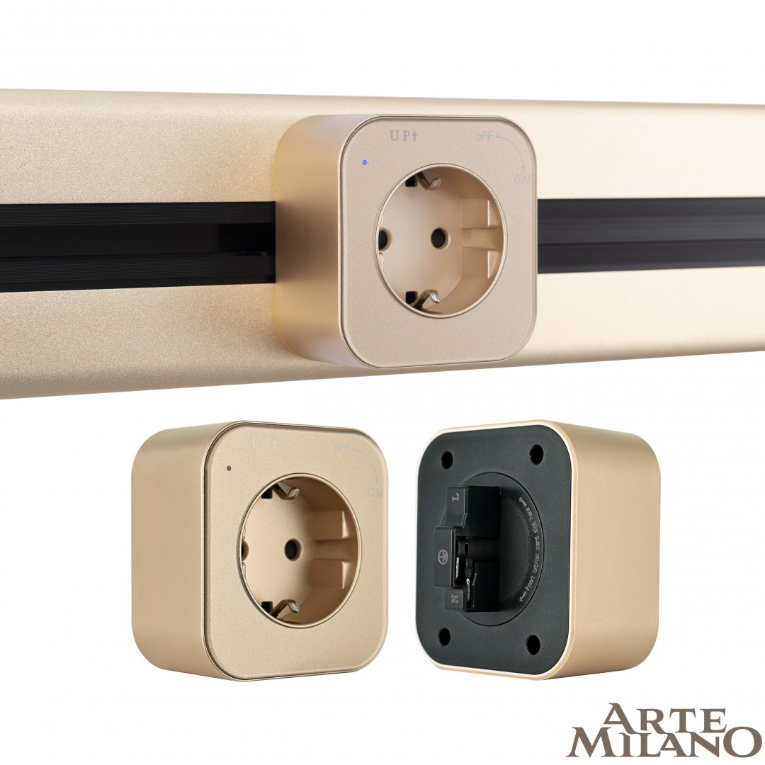 Трековая розетка Arte Milano Am-track-sockets 380022TS/ES Gold УЦ