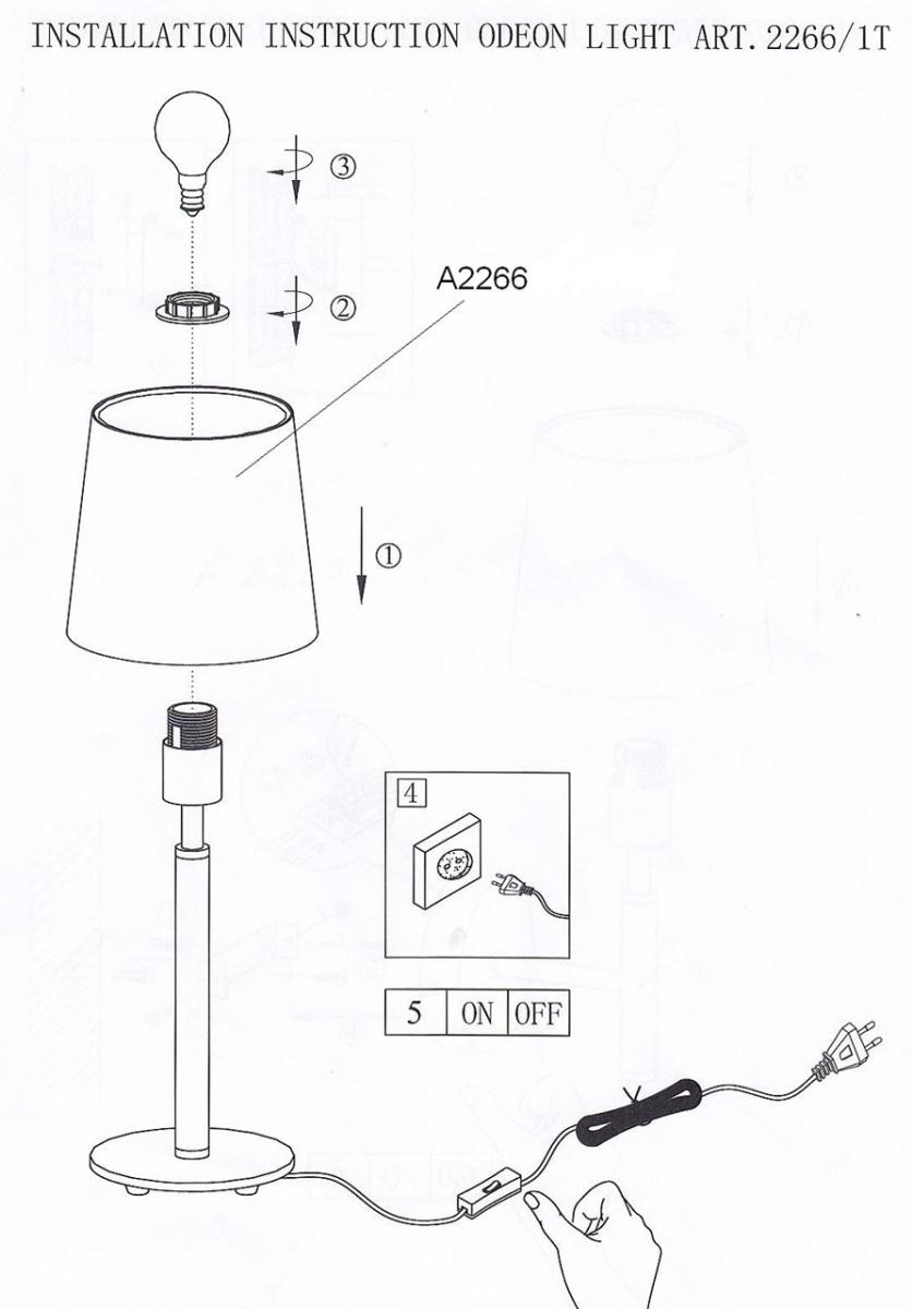 Настольная лампа Odeon Light Glen 2266/1T