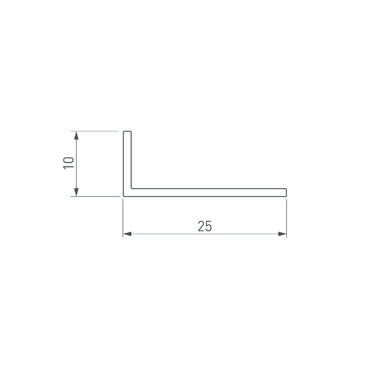 Уголок Arlight ARH-W25х10х1,2-6000 ANOD 052678