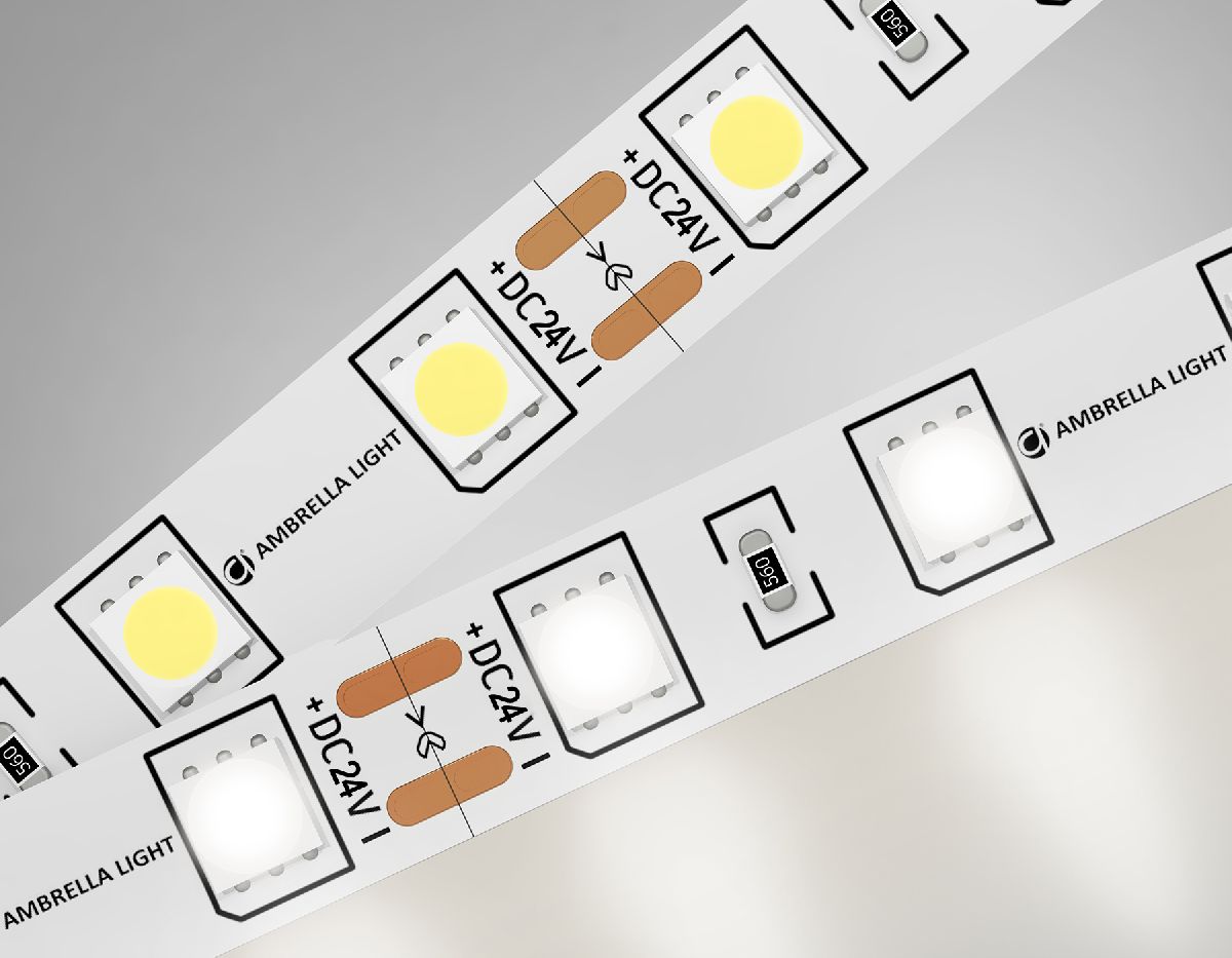 Светодиодная лента Ambrella Light Illumination 24В 5050 14,4Вт/м 3000K 5м IP20 GS4002