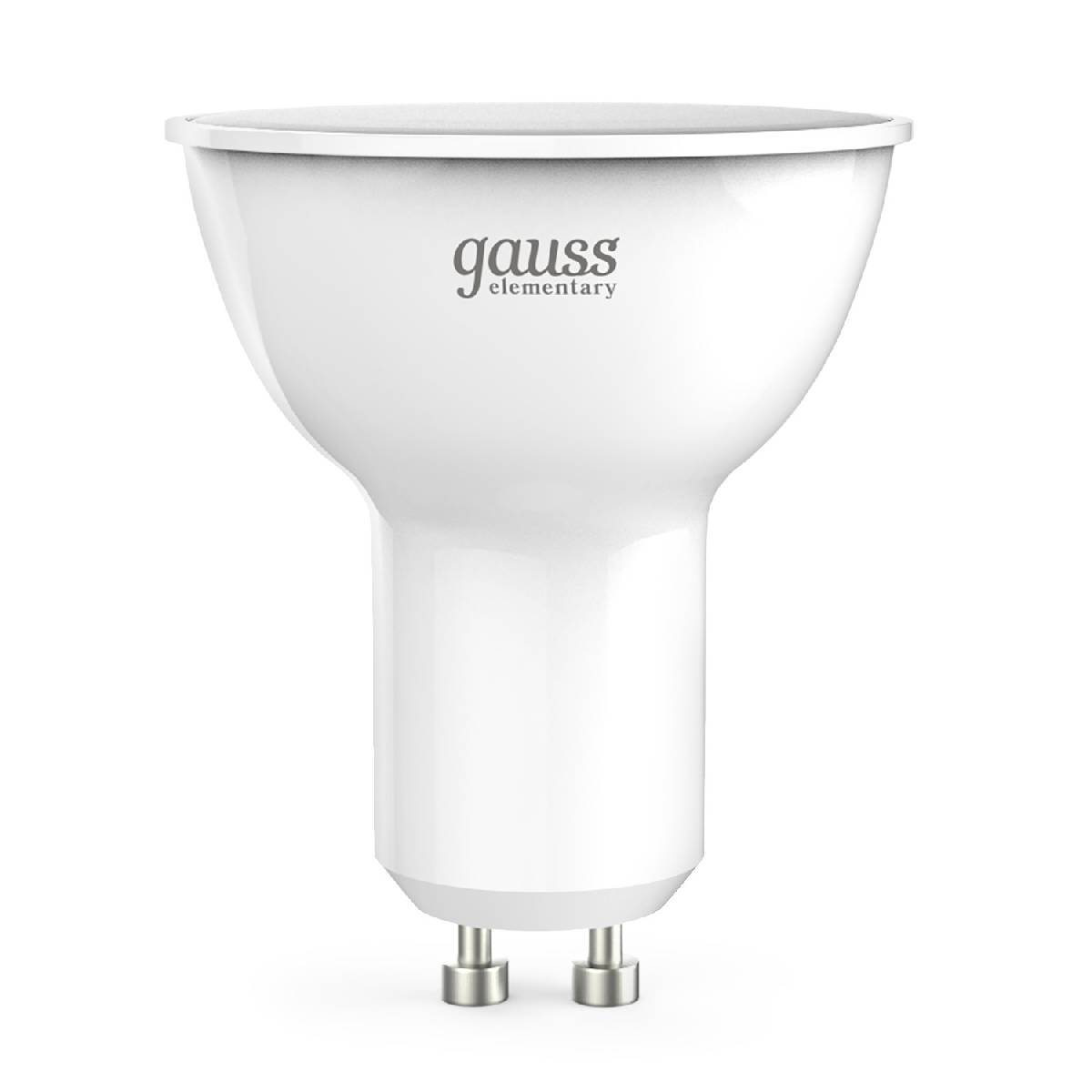 Лампа cветодиодная Gauss GU10 5.5W 2700K матовая 13616