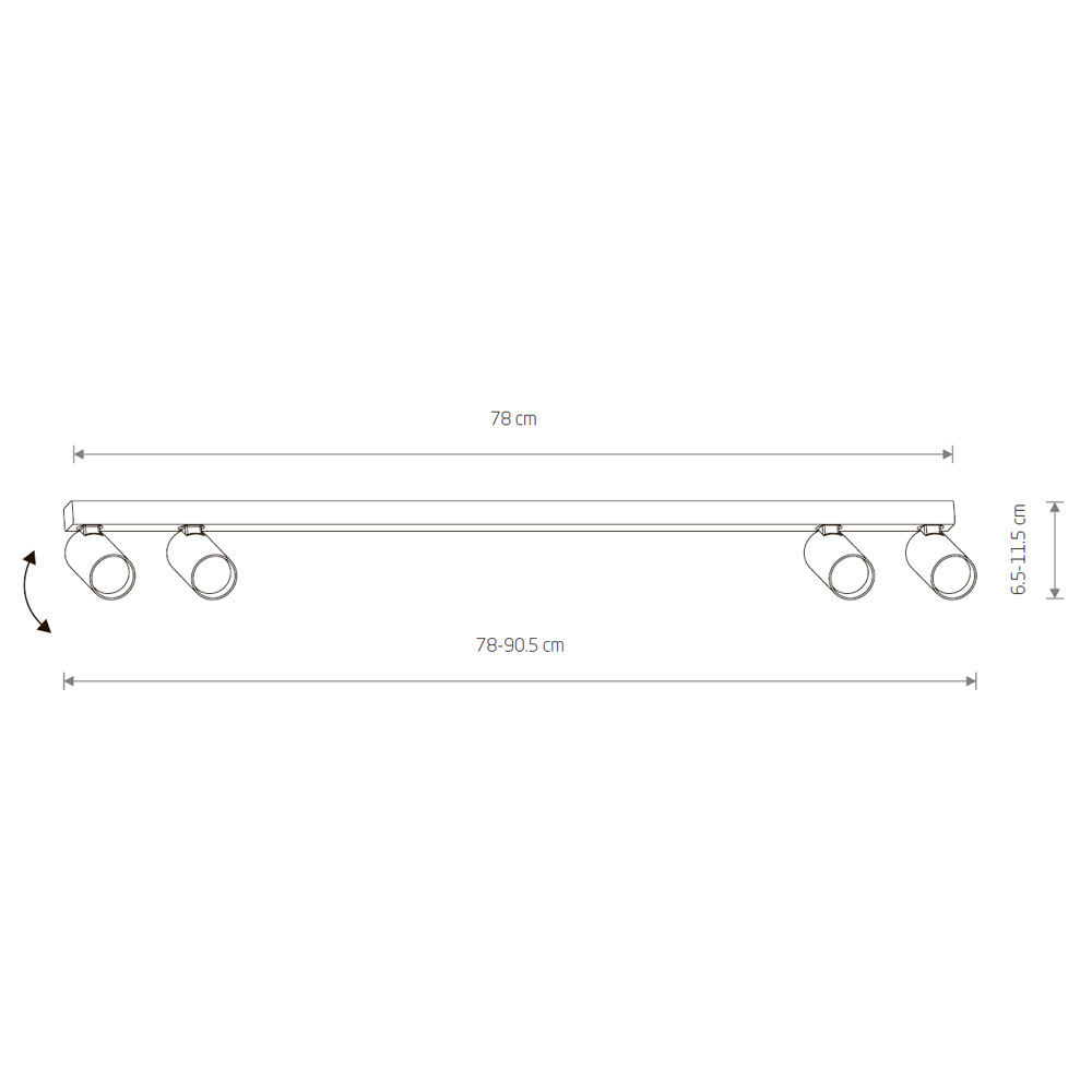 Спот Nowodvorski Fourty Surface IV Umbra Gray 11467