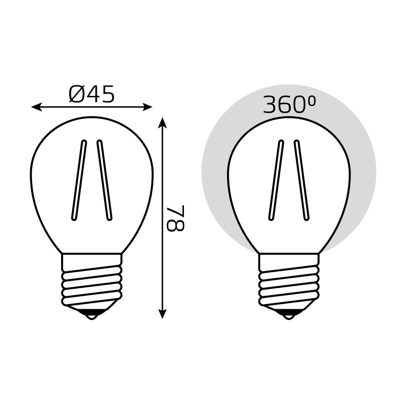 Лампа светодиодная Gauss Filament E27 13W 2700K 105802113