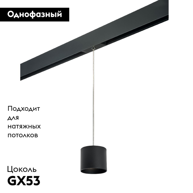 Трековый однофазный светильник Lightstar Rullo (213487+595887) PRORP3487