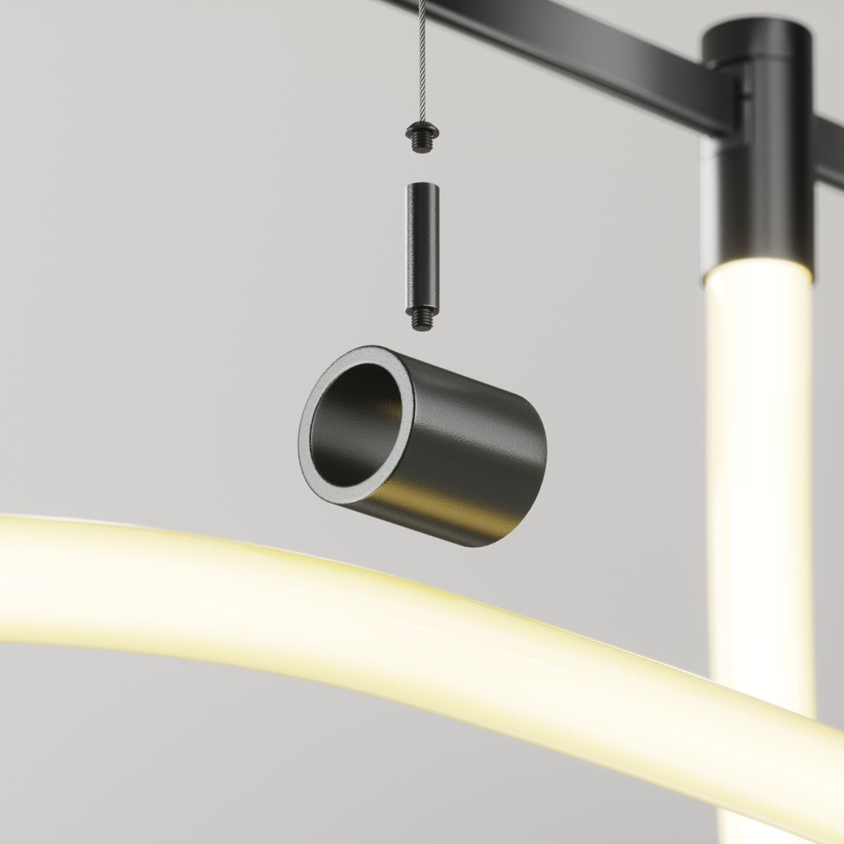 Потолочный коннектор с тросовым подвесом Maytoni Technical Tau TRA154CSW-1B