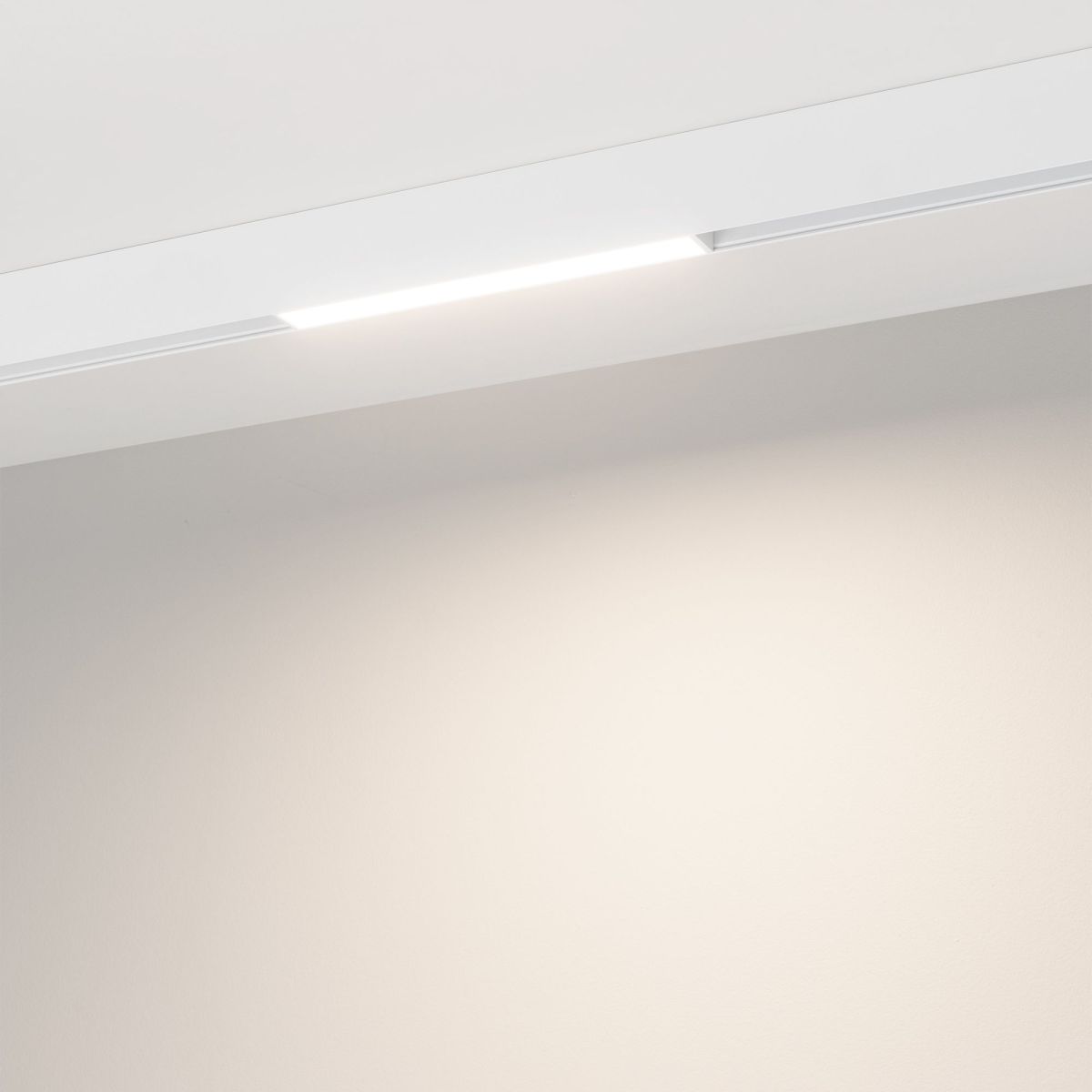 Трековый магнитный светильник потолочный Arlight MAG-ORIENT-FLAT-L235-8W Warm2700 (WH, 100 deg, 48V) 055985
