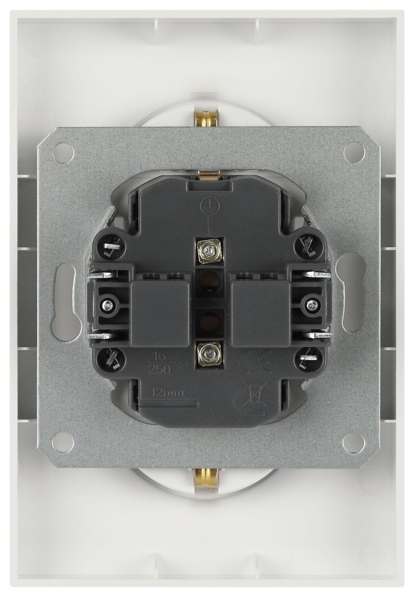 Розетка Эра Arktik 16-2105-04 двойная с заземлением 2X2P+E Schuko со шторками 16А-250В шампань Б0070457