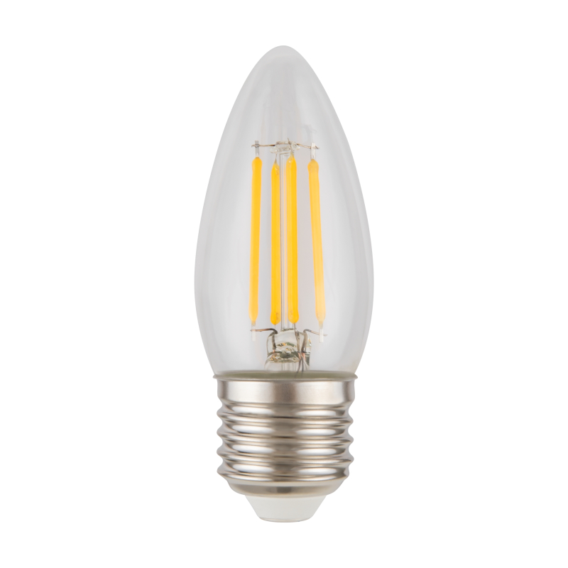 Лампа светодиодная филаментная диммируемая Voltega E27 5W 3000K свеча прозрачная VG10-C1E27warm5W-FD 8462