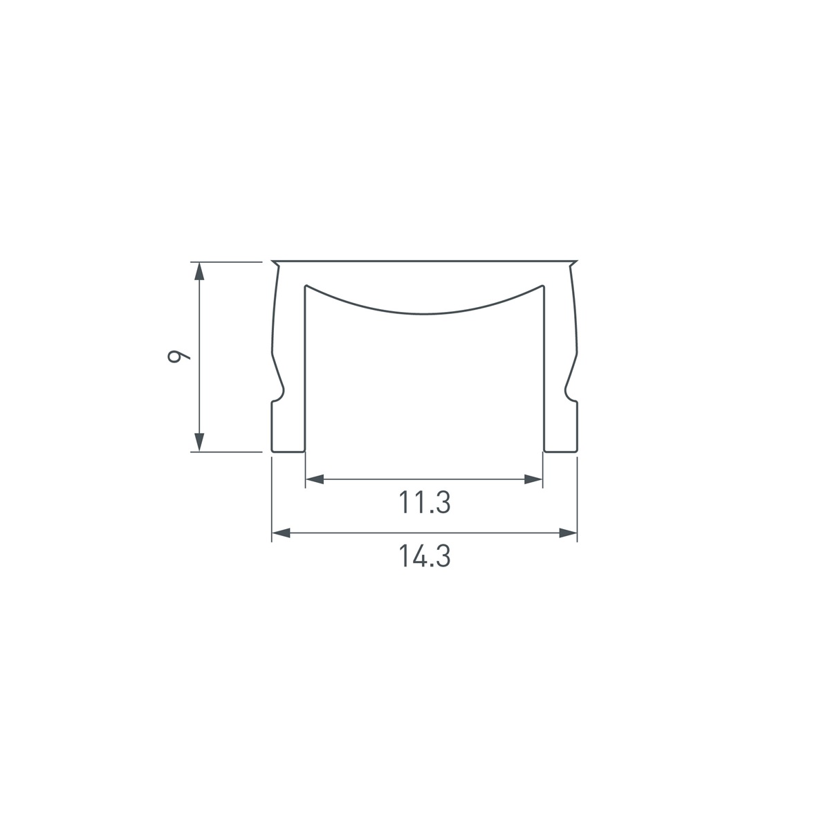 Экран матовый Arlight HR-M-IP20-3000 (до IP67 с герметизацией) 065927