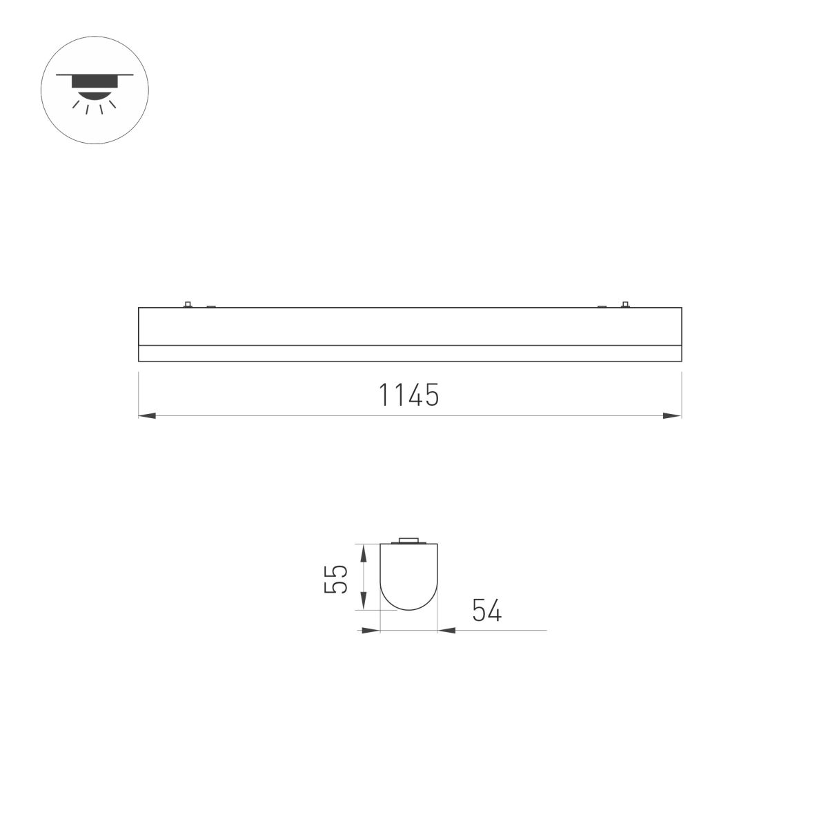 Накладной светильник Arlight ALT-LARGO-1145-36W Warm3000 (WH, 90 deg, 230V) (IP65 Пластик) 064177