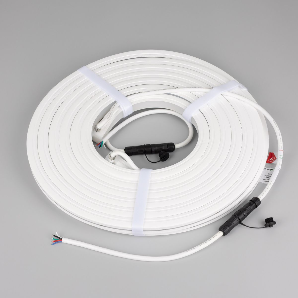 Светодиодная лента герметичная Arlight MOONLIGHT-PRO-TOP-X336-16x16mm 24V RGBW-Day (12 W/m, IP67, 10m, wire x2) (Вывод боковой) 054982